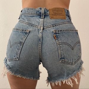 Vtg Levis 550 Orange Tab High Waisted Shorts